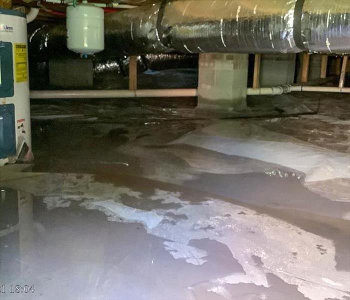 Standing water in crawl space